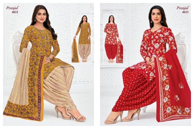 Pranjul priyanshi vol 40 wholesale cotton dress material in kolkata